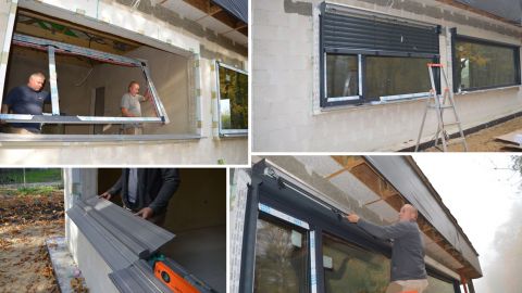 FIX - montaż okien i żaluzji fasadowych w budynku pasywnym