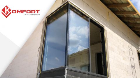 KOMFORT - montaż aluminiowych drzwi tarasowych HST z glasscornerem