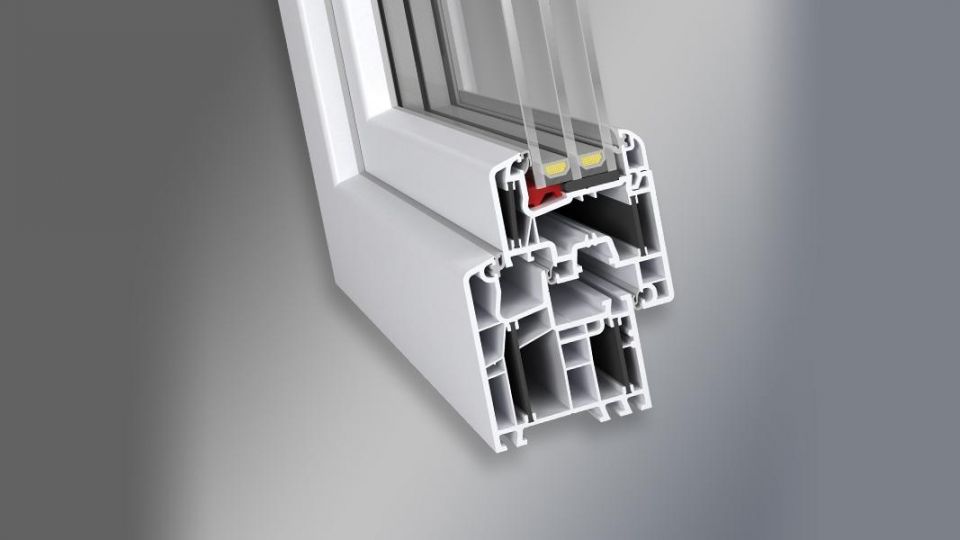 Aluplast energeto 5000 system profili PVC - okno przekrój