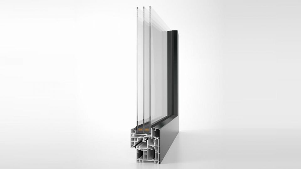 Aluplast energeto 5000 view system profili PVC - przekrój okna