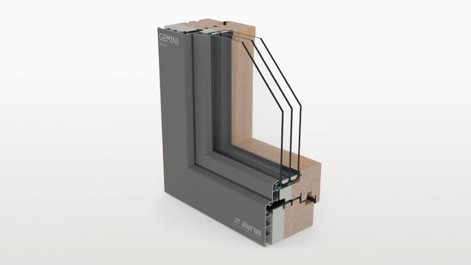 Aluron Gemini Passiv okno drewniano-aluminiowe