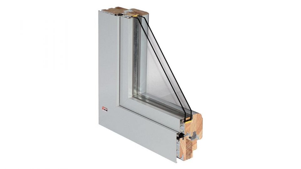 Okno drewniano-aluminiowe Bertrand ALUTREND QUADRAT