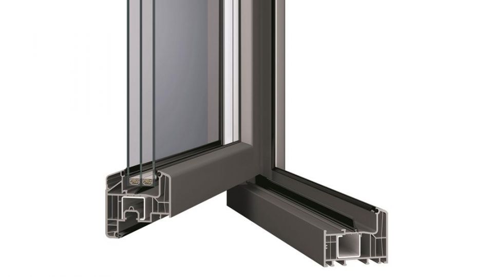 Deceuninck Eforte system profili okiennych PVC - okno przekrój