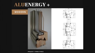 Pinus AluEnergy+ Modern okno drewniano-aluminiowe