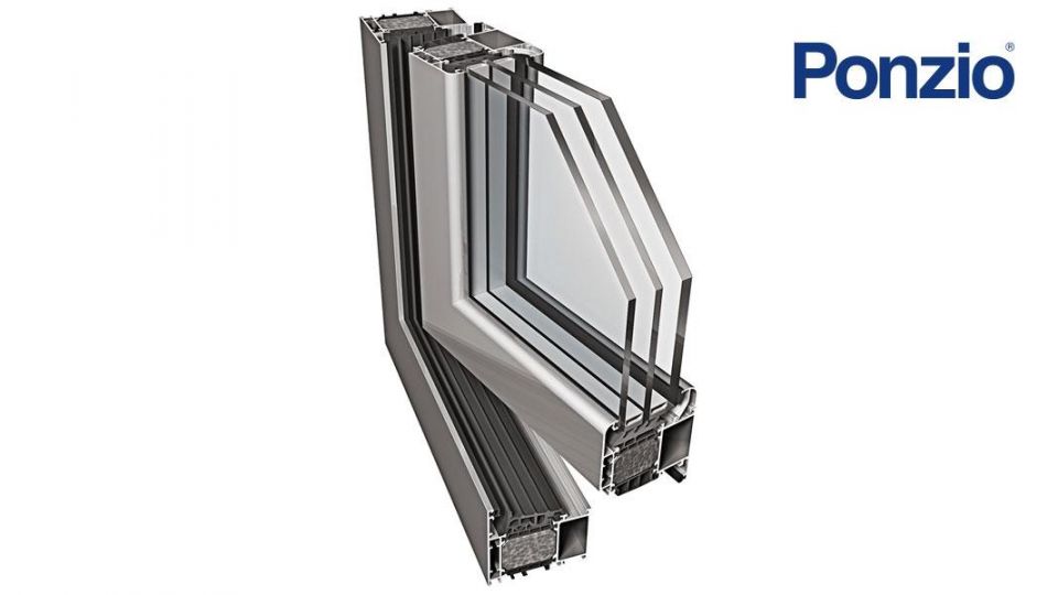 Ponzio PE78N HI okno aluminiowe