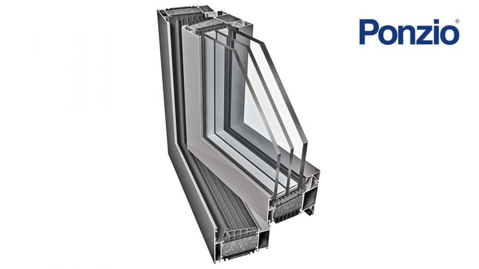 Ponzio PE96 energooszczędne okno aluminiowe