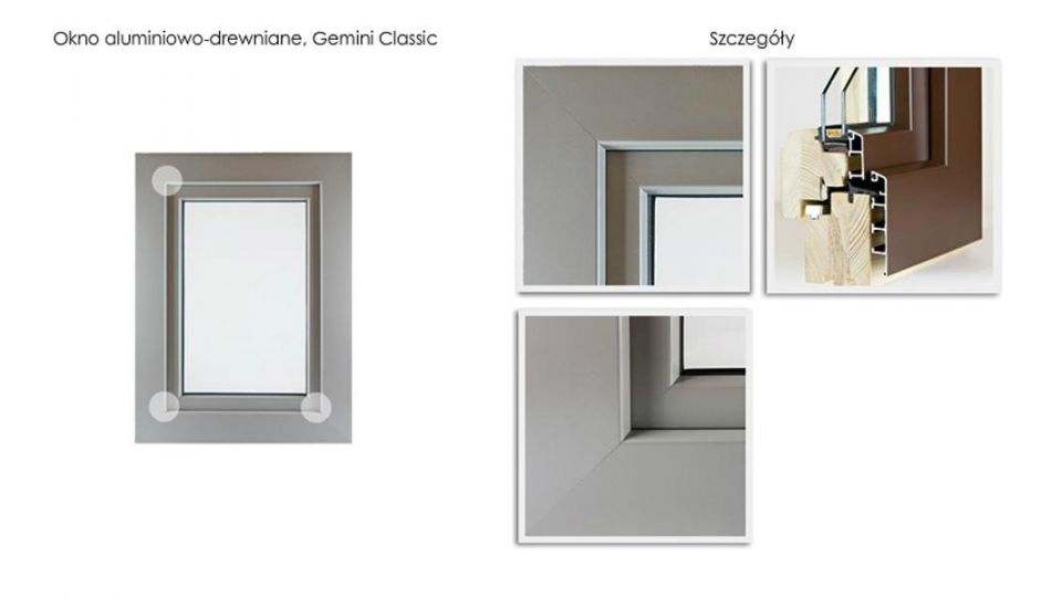 Ronkowski Gemini Classic okna drewniano-aluminiowe