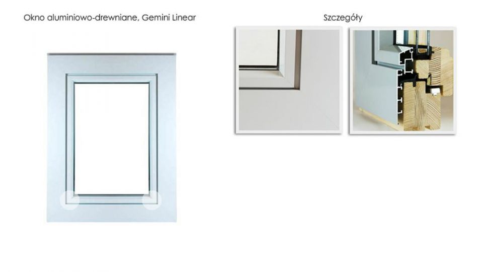 Ronkowski Gemini Linear okna drewniano-aluminiowe