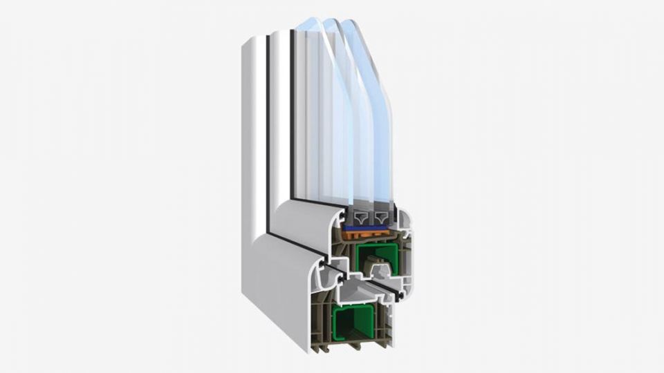 Salamander 3D system profili okiennych - okno przekrój
