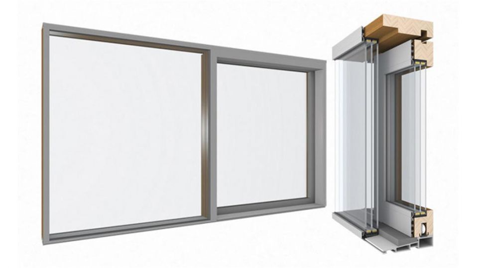 Słowińscy - drewniano-aluminiowe drzwi przesuwne tarasowe HS model Horyzont