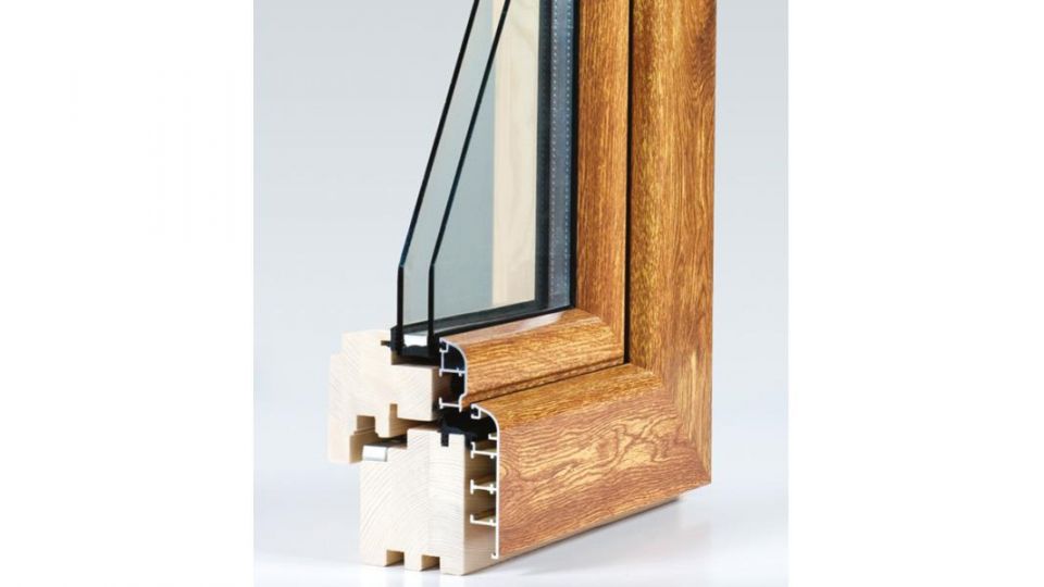 Wegiel Softline okno drewniano-aluminiowe