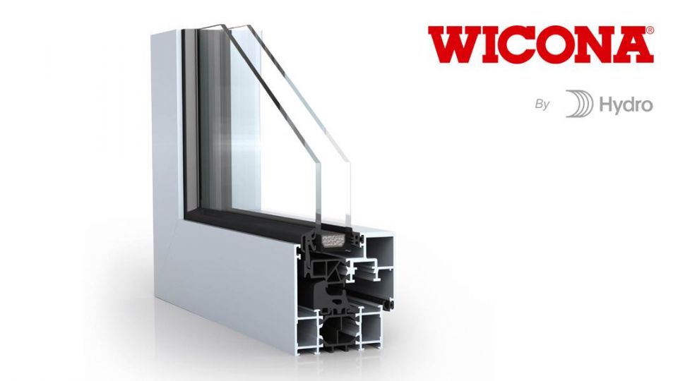 Wicona WICLINE 75 evo ukryte skrzydło system profili okna aluminiowe