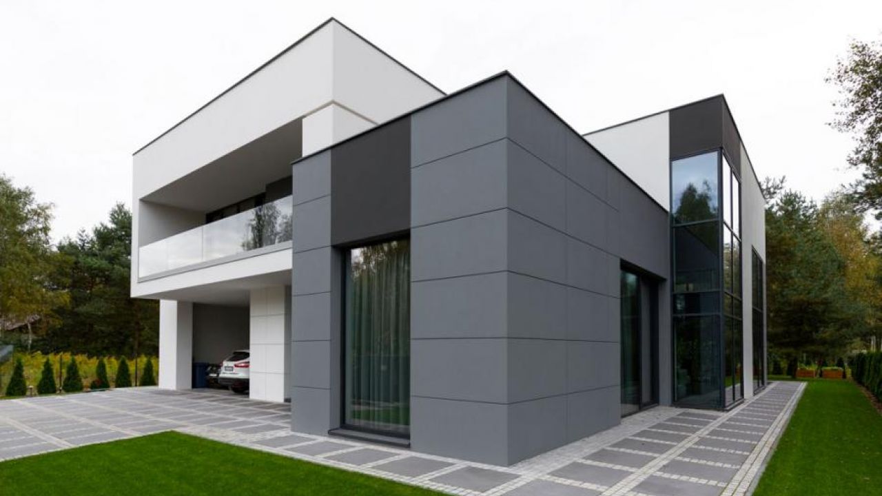 Nowoczesny dom jednorodzinny wyposażony w stolarkę aluminiową